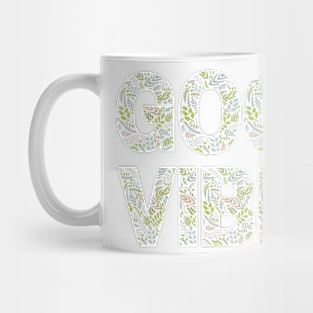 Good Vibes Bold Sketchy Floral Mug